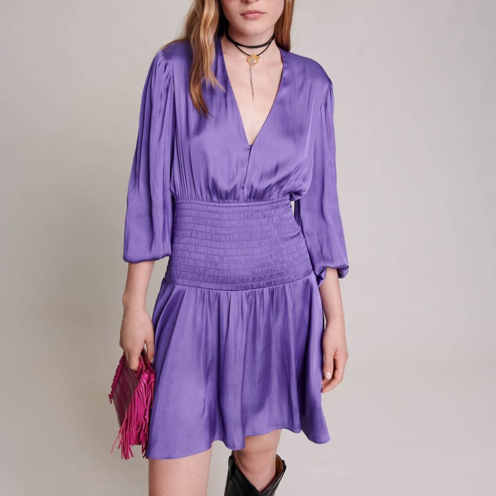 Maje Short Satin Dress